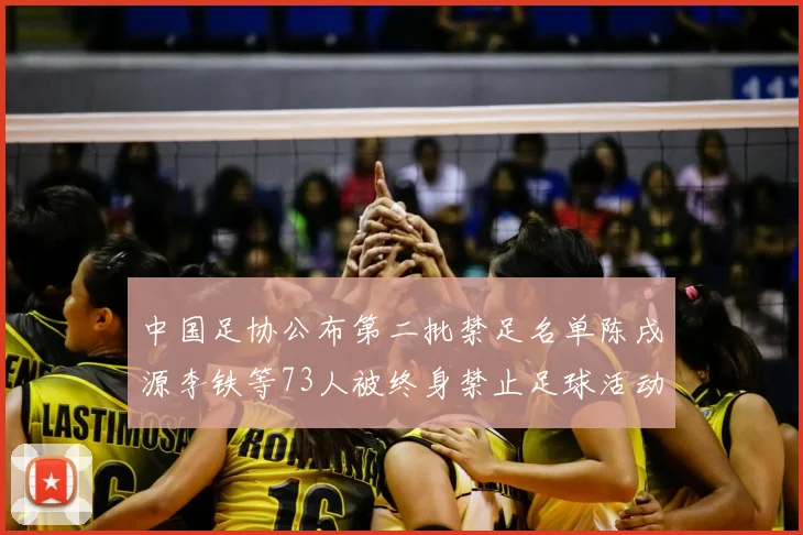 中国足协公布第二批禁足名单陈戌源李铁等73人被终身禁止足球活动